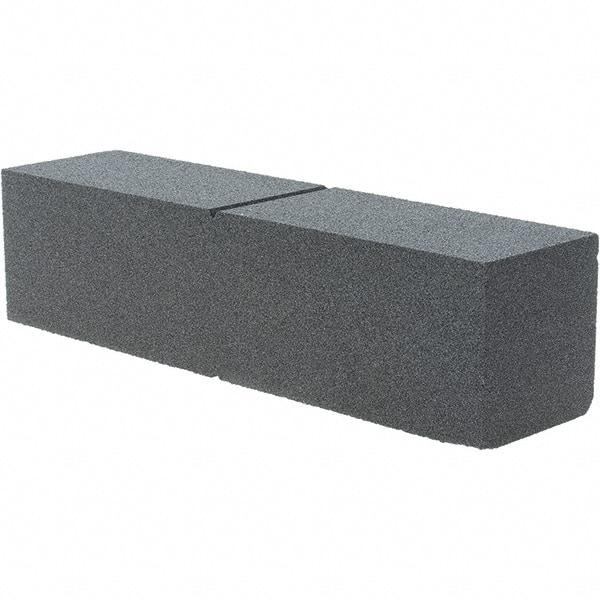 Made in USA - 80 Grit Silicon Carbide Rectangular Roughing Stone - Hard Grade, 2" Wide x 8" Long x 2" Thick - USA Tool & Supply