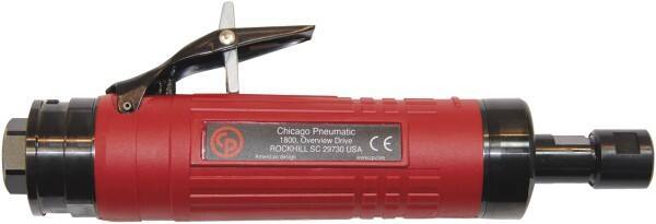 Chicago Pneumatic - 1/4" Collet, Straight Handle, Air Angle Die Grinder - 15,000 RPM, Rear Exhaust, 36 CFM, 1.2 hp, 90 psi, 9.5mm Inlet - USA Tool & Supply