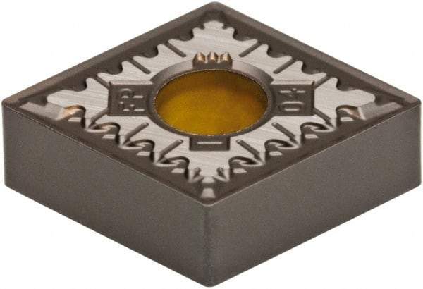 Kennametal - CNMG431 FP Grade KCP10 Carbide Turning Insert - TiN Finish, 80° Diamond, 1/2" Inscr Circle, 3/16" Thick, 1/64" Corner Radius - USA Tool & Supply