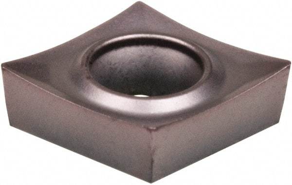 Kennametal - CCGT430.5 HP Grade KCU10 Carbide Turning Insert - AlTiN Finish, 80° Diamond, 1/2" Inscr Circle, 3/16" Thick, 0.008" Corner Radius - USA Tool & Supply