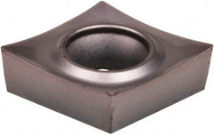 Kennametal - CCGT430.5 HP Grade KCU10 Carbide Turning Insert - AlTiN Finish, 80° Diamond, 1/2" Inscr Circle, 3/16" Thick, 0.008" Corner Radius - USA Tool & Supply