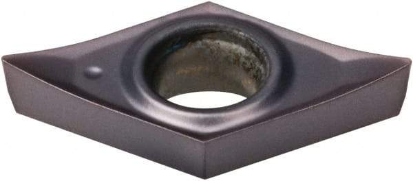 Kennametal - DCGT32.52 HP Grade KCU10 Carbide Turning Insert - AlTiN Finish, 55° Diamond, 3/8" Inscr Circle, 5/32" Thick, 1/32" Corner Radius - USA Tool & Supply
