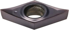 Kennametal - DCGT32.52 HP Grade KCU10 Carbide Turning Insert - AlTiN Finish, 55° Diamond, 3/8" Inscr Circle, 5/32" Thick, 1/32" Corner Radius - USA Tool & Supply
