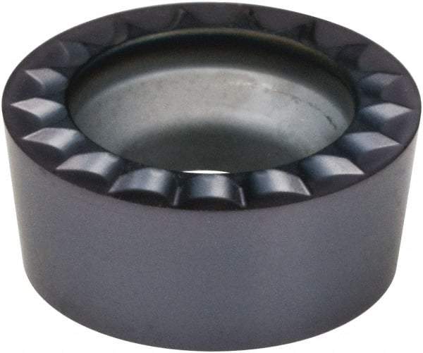 Kennametal - RCGH43 MP Grade KCS10 Carbide Turning Insert - AlTiN Finish, Round, 1/2" Inscr Circle, 3/16" Thick - USA Tool & Supply