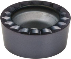 Kennametal - RCGH43 MP Grade KCS10 Carbide Turning Insert - AlTiN Finish, Round, 1/2" Inscr Circle, 3/16" Thick - USA Tool & Supply
