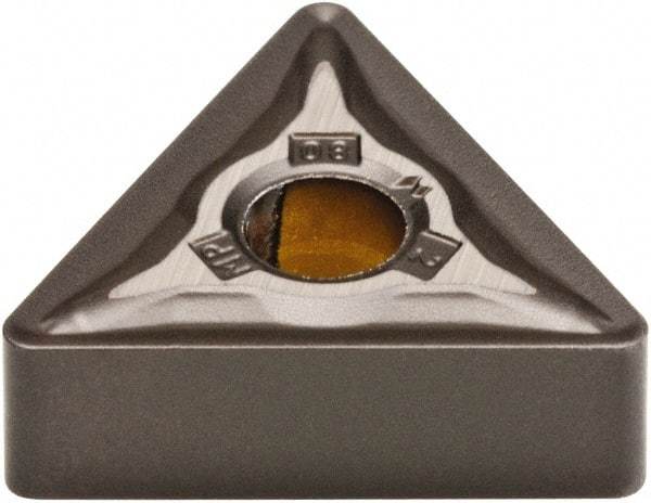 Kennametal - TNMG332 MP Grade KCP25 Carbide Turning Insert - TiN Finish, 60° Triangle, 3/8" Inscr Circle, 3/16" Thick, 1/32" Corner Radius - USA Tool & Supply