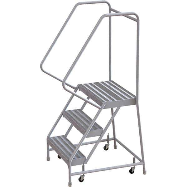 TRI-ARC - Rolling & Wall Mounted Ladders & Platforms Type: Rolling Warehouse Ladder Style: Rolling Safety Ladder - USA Tool & Supply