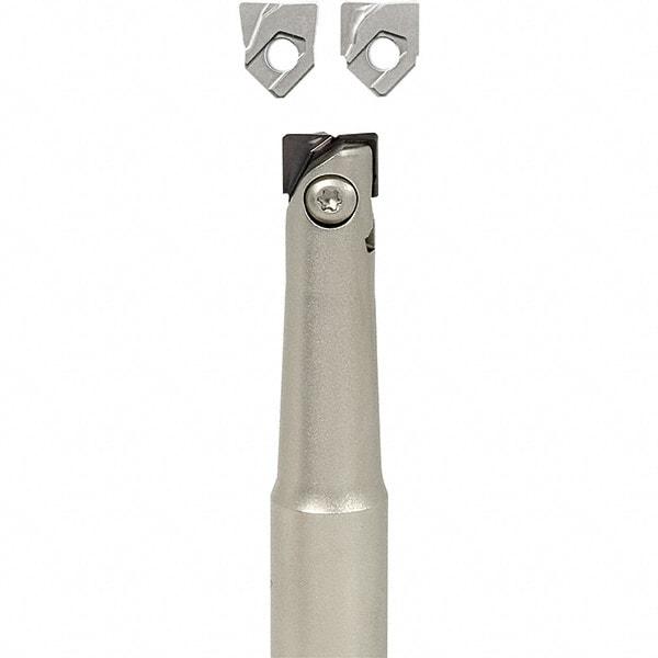 Iscar - 1/2" Cut Diam, 1/2" Shank Diam, 4.7" OAL, Indexable Square Shoulder End Mill - Cylindrical Shank, Series BallPlus - USA Tool & Supply