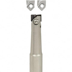 Iscar - 1" Cut Diam, 1" Shank Diam, 6.7" OAL, Indexable Square Shoulder End Mill - H.. QF Inserts, Cylindrical Shank, Series BallPlus - USA Tool & Supply