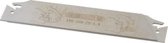 Seco - 0.984" Blade Height, 0.047" Blade Width, 5.91" OAL, Neutral Cut, Double End Indexable Cut-Off Blade - 150.10A Blade, 150.10 Series - USA Tool & Supply
