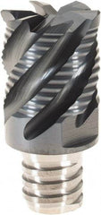 Iscar - MM ERS Grade IC908 Carbide End Milling Tip Insert - TiAlN Finish, 6 Flutes, 3/4" Cutting Diam, 0.59" Depth of Cut, 1" Extension, 45° Helix - USA Tool & Supply