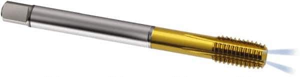 Guhring - M12x1.50 Metric Fine 6HX D8/D9 Thread Limit Modified Bottoming Thread Forming Tap - Powdered Metal High Speed Steel, TiN Finish, 100mm OAL, Series 338 - USA Tool & Supply