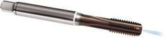 Guhring - M8x1.25 Metric, 4 Flute, TiAlN Finish, Cobalt Spiral Point Tap - Modified Bottoming Chamfer, Right Hand Thread, 90mm OAL, 6HX Class of Fit, Series 318 - Exact Industrial Supply