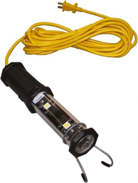 Made in USA - 120 VAC, 4 Watt, Electric, LED Portable Handheld Work Light - 25' Cord, 1 Head - USA Tool & Supply