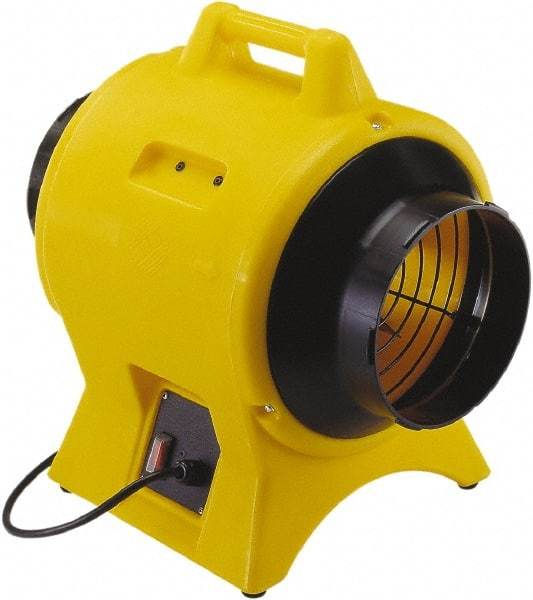 Schaefer Ventilation Equipment - 8" Inlet, Electric AC Ventilation Fan - 0.25 hp, 749 CFM, 220 Max Voltage Rating - USA Tool & Supply