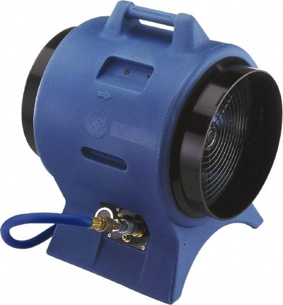 Schaefer Ventilation Equipment - 12" Inlet, Pneumatic Ventilation Fan - 1.5 hp, 2,063 CFM, Explosion Proof, 220 Max Voltage Rating - USA Tool & Supply