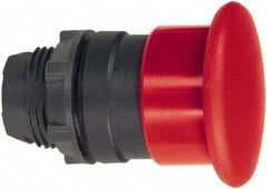 Schneider Electric - 22mm Mount Hole, Extended Mushroom Head, Pushbutton Switch Only - Round, Red Pushbutton, Nonilluminated, Momentary (MO) - USA Tool & Supply