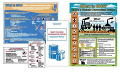 NMC - GHS General Safety & Accident Prevention Training Kit - English, 18" Wide x 24" High, White Background, Includes What is GHS Poster, GHS Pictogram, Booklets, Wallet Cards - USA Tool & Supply