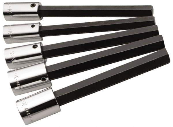 SK - 5 Piece 1/2" Drive Inch Hex Bit Socket Set - 5/16 to 5/8" Hex - USA Tool & Supply