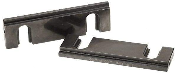 Snap Jaws - 6" Wide x 1-3/4" High x 1/2" Thick, Step Vise Jaw - Steel, Fixed Jaw, Compatible with 6" Vises - USA Tool & Supply