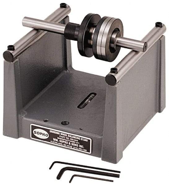 Sopko - 6-1/2" Wide x 4-13/16" High, Wheel Balancing Stand - 4" Throat - USA Tool & Supply