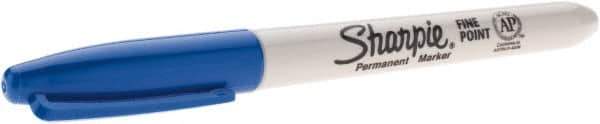 Dymo - Light Blue Permanent Marker - Fine Felt Tip, AP Nontoxic Ink - USA Tool & Supply