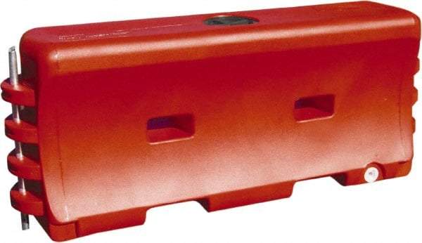 VizCon - 32" High x 6' Max Width Barrier - Low Density Polyethylene, Orange - USA Tool & Supply