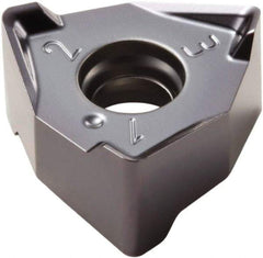 Seco - XNEX080608 M08 Grade F40M Carbide Milling Insert - TiAlN/TiN Finish, 1/4" Thick, 0.491" Inscribed Circle - USA Tool & Supply