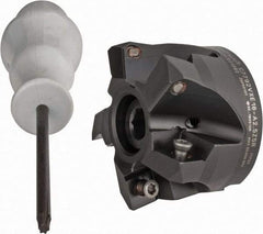 Kennametal - 2-1/2" Cut Diam, 0.138" Max Depth, 1" Arbor Hole, 5 Inserts, XE 16 Insert Style, Indexable Copy Face Mill - C7792VXE16-A2.5Z05R Cutter Style, 1.574" High, Through Coolant, Series 7792 - USA Tool & Supply
