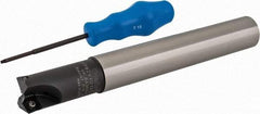 Kennametal - 1-1/4" Cutting Diam, 1-1/4" Shank Diam, Straight Shank Indexable Copy End Mill - 2 Inserts, XDLT1205 Insert, C7792VXD12CA1.25Z02R3 Toolholder - USA Tool & Supply