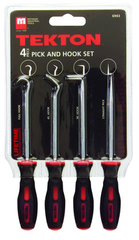 4 Piece - Hose Remover Set - Includes: 4 Hose Removers with long and short; standard and offset hooks - Long pullers are 13" long - USA Tool & Supply