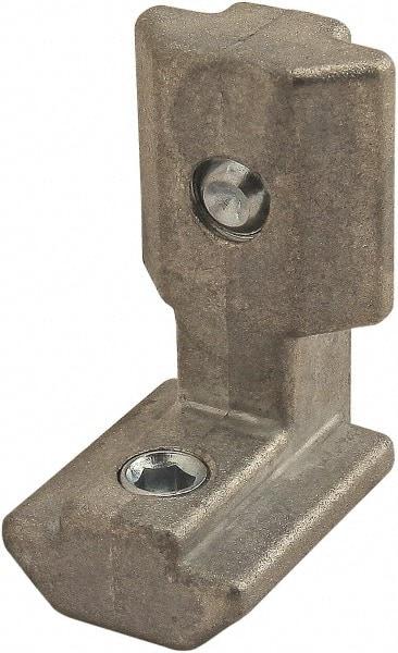 80/20 Inc. - 21mm Wide, Open Shelving Inside to Outside Hidden Corner Connector - Zinc, Clear Finish, 30mm Long, Use with 30/40 Series - USA Tool & Supply