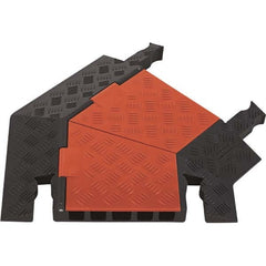 Checkers - On Floor Cable Covers Cover Material: Polyurethane Number of Channels: 5 - USA Tool & Supply