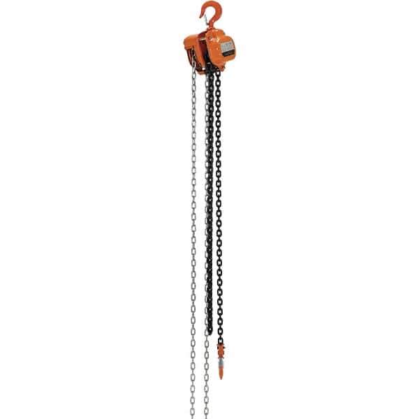Vestil - 2,000 Lb Lifting Capacity, 10' Lift Height, Hand Hoist - Made from Chain - USA Tool & Supply