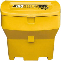 Meyer Products - 600 Lb Load Capacity Yellow Polymer Cargo Box - Stacking, 32" Long x 23" Wide x 20" High, Lid Included - USA Tool & Supply