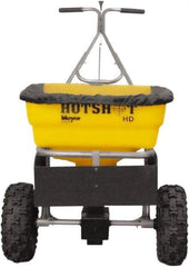 Meyer Products - 100 Lb Polypropylene Stainless Steel Walk Behind Broadcast Landscape Spreader - 13" Pneumatic Wheels - USA Tool & Supply