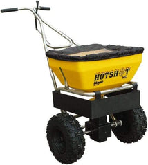 Meyer Products - 70 Lb Polypropylene Stainless Steel Walk Behind Broadcast Landscape Spreader - 13" Pneumatic Wheels - USA Tool & Supply