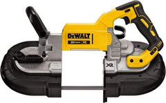 DeWALT - 20 Volt, 44-7/8" Blade, 490 SFPM Cordless Portable Bandsaw - 4-3/4" (Round) & 5" x 4-3/4" (Rectangle) Cutting Capacity, Lithium-Ion Battery Not Included - USA Tool & Supply