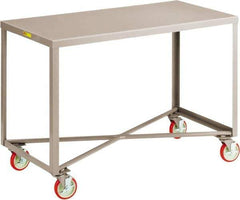 Little Giant - Mobile Table - Steel, Gray, 48" Long x 24" Deep x 34" High - USA Tool & Supply