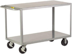 Little Giant - 3,600 Lb Capacity, 30" Wide x 65-1/2" Long x 36" High Shelf Cart - 2 Shelf, Steel - USA Tool & Supply