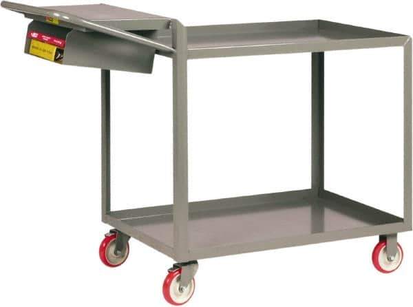 Little Giant - 1,200 Lb Capacity, 24" Wide x 52" Long x 40" High Shelf Cart - 2 Shelf, Steel - USA Tool & Supply