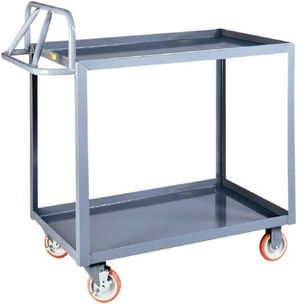 Little Giant - 1,200 Lb Capacity, 24" Wide x 41-1/2" Long x 42" High Shelf Cart - 2 Shelf, Steel - USA Tool & Supply