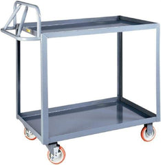 Little Giant - 1,200 Lb Capacity, 30" Wide x 53-1/2" Long x 42" High Shelf Cart - 2 Shelf, Steel - USA Tool & Supply