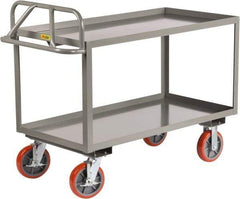 Little Giant - 3,600 Lb Capacity, 24" Wide x 41-1/2" Long x 42" High Shelf Cart - 2 Shelf, Steel - USA Tool & Supply
