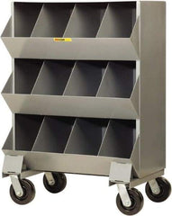 Little Giant - 2,400 Lb Capacity, 32" Wide x 20" Long x 45-1/2" High Storage Bin Cart - Steel, 4 Swivel Casters - USA Tool & Supply