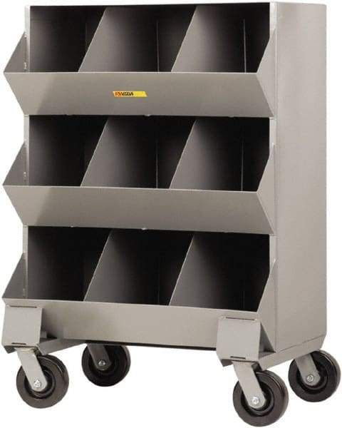 Little Giant - 2,400 Lb Capacity, 32" Wide x 20" Long x 45-1/2" High Storage Bin Cart - Steel, 4 Swivel Casters - USA Tool & Supply