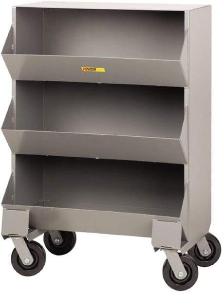 Little Giant - 2,400 Lb Capacity, 32" Wide x 20" Long x 45-1/2" High Storage Bin Cart - Steel, 4 Swivel Casters - USA Tool & Supply