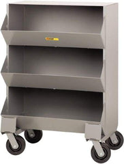 Little Giant - 2,400 Lb Capacity, 32" Wide x 20" Long x 45-1/2" High Storage Bin Cart - Steel, 4 Swivel Casters - USA Tool & Supply