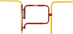 Little Giant - Stainless Steel & Powder Coated Steel Self Closing Rail Safety Gate - Fits 22-1/2 to 36" Clear Opening, 24" Wide x 24" Door Height, 18 Lb, Red - USA Tool & Supply