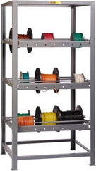 Little Giant - 150 Lb per Spindle Capacity, Gray Wire Spool Rack - 36" Wide x 72" High x 30" Deep, Steel - USA Tool & Supply
